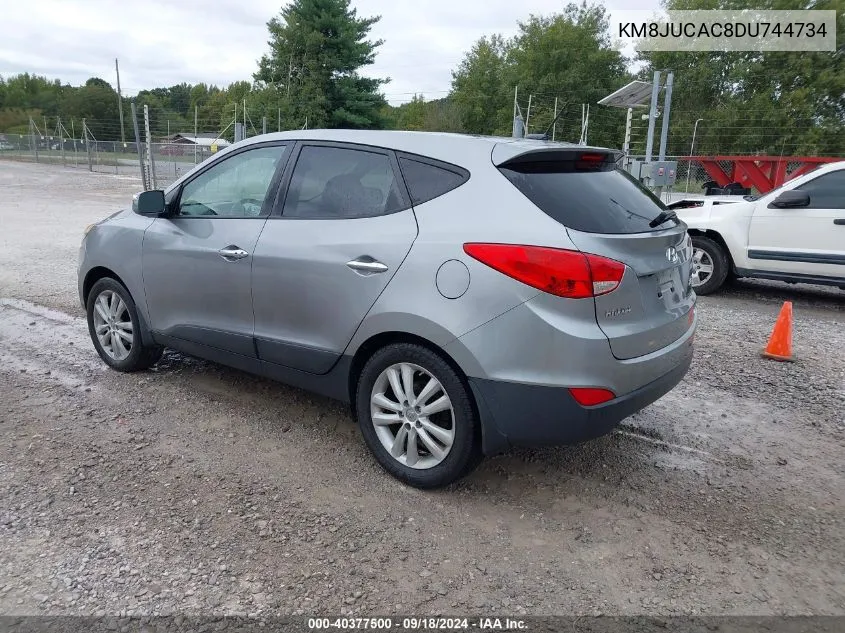 2013 Hyundai Tucson Limited VIN: KM8JUCAC8DU744734 Lot: 40377500