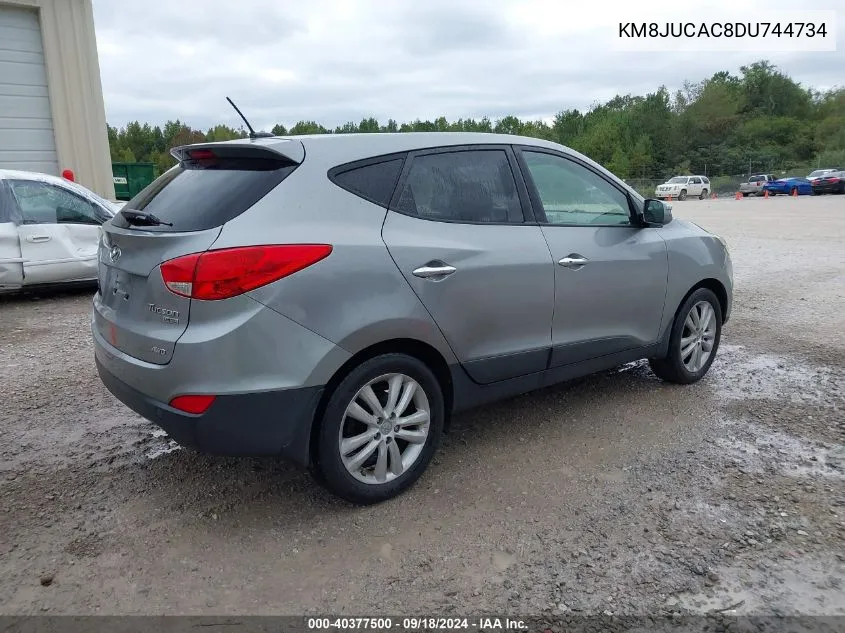 2013 Hyundai Tucson Limited VIN: KM8JUCAC8DU744734 Lot: 40377500