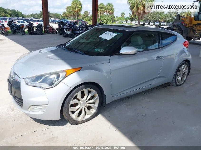 KMHTC6ADXCU056898 2012 Hyundai Veloster Base W/Gray