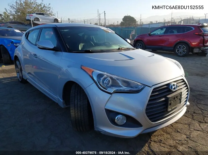 2013 Hyundai Veloster Turbo W/Black VIN: KMHTC6AE8DU152555 Lot: 40379575