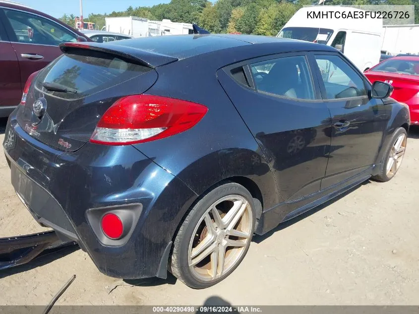 2015 Hyundai Veloster Turbo VIN: KMHTC6AE3FU226726 Lot: 40290498