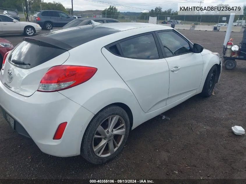 2015 Hyundai Veloster VIN: KMHTC6AD8FU236479 Lot: 40355106