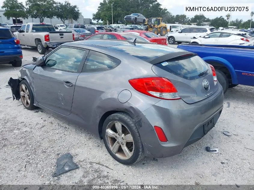 2015 Hyundai Veloster VIN: KMHTC6AD0FU237075 Lot: 40365996