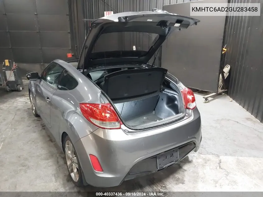 2016 Hyundai Veloster VIN: KMHTC6AD2GU283458 Lot: 40337436