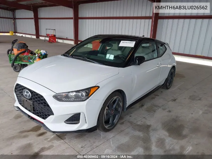 2020 Hyundai Veloster Turbo Ultimate VIN: KMHTH6AB3LU026562 Lot: 40369402