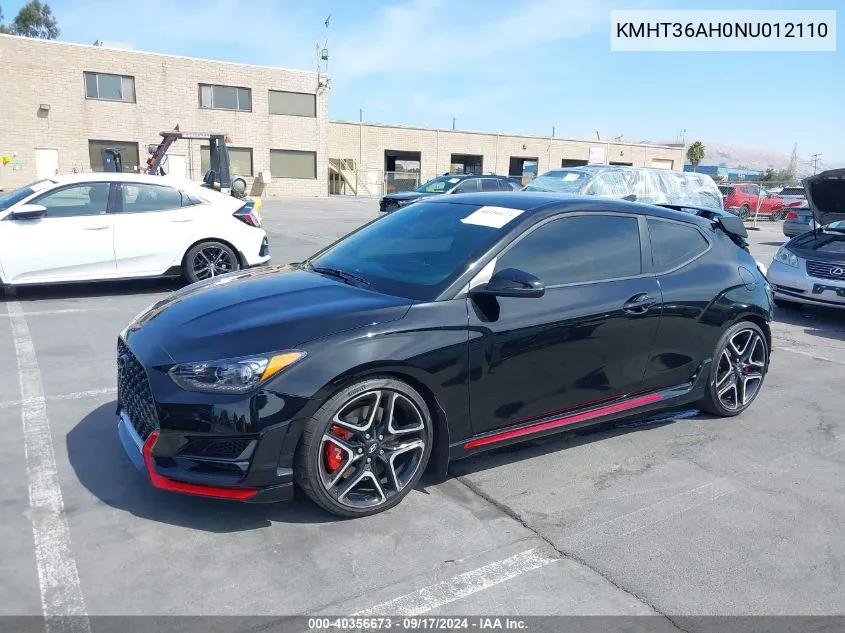 KMHT36AH0NU012110 2022 Hyundai Veloster N