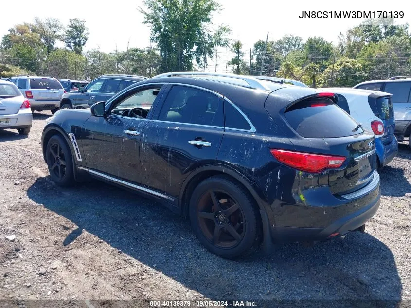 2013 Infiniti Fx37 VIN: JN8CS1MW3DM170139 Lot: 40139379