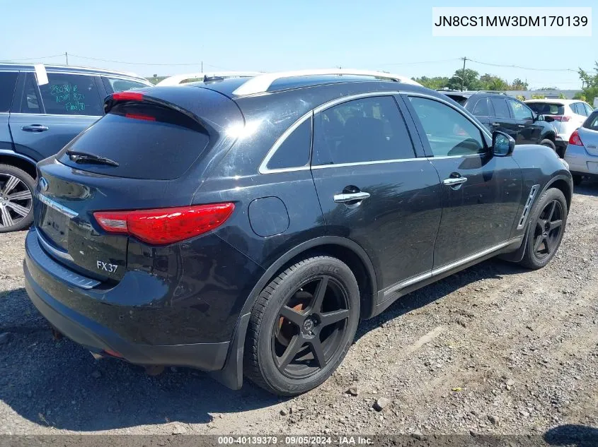 2013 Infiniti Fx37 VIN: JN8CS1MW3DM170139 Lot: 40139379