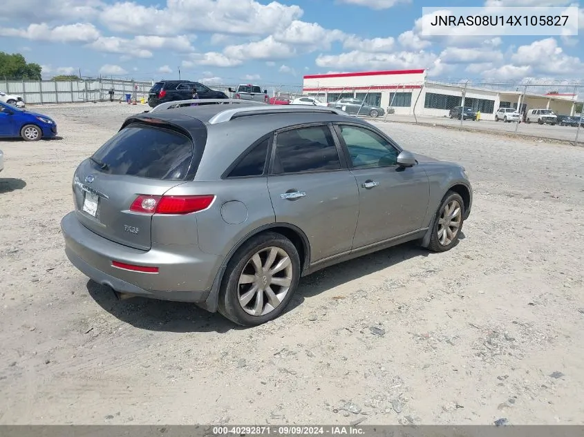 2004 Infiniti Fx35 VIN: JNRAS08U14X105827 Lot: 40292871