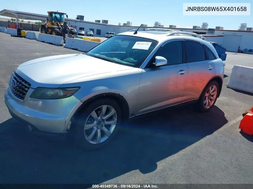 2005 Infiniti Fx45 VIN: JNRBS08W65X401658 Lot: 40349736