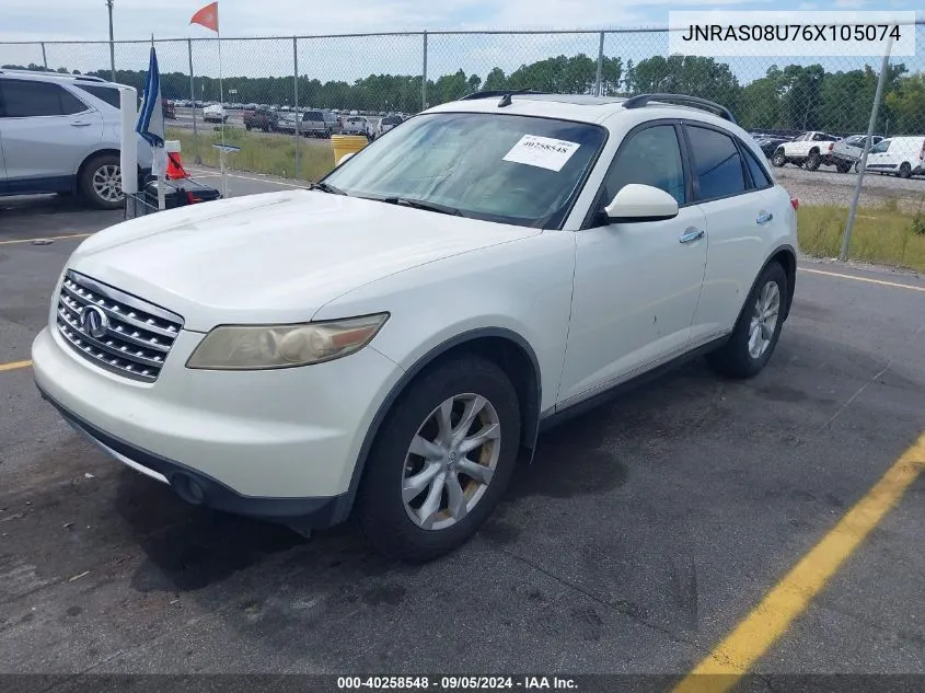 2006 Infiniti Fx35 VIN: JNRAS08U76X105074 Lot: 40258548