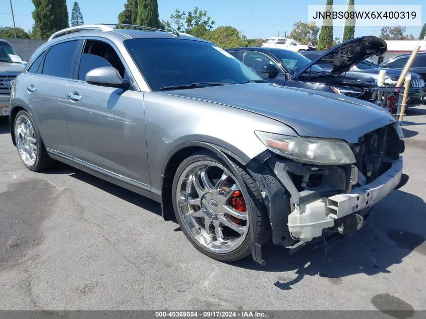 2006 Infiniti Fx45 VIN: JNRBS08WX6X400319 Lot: 40369554