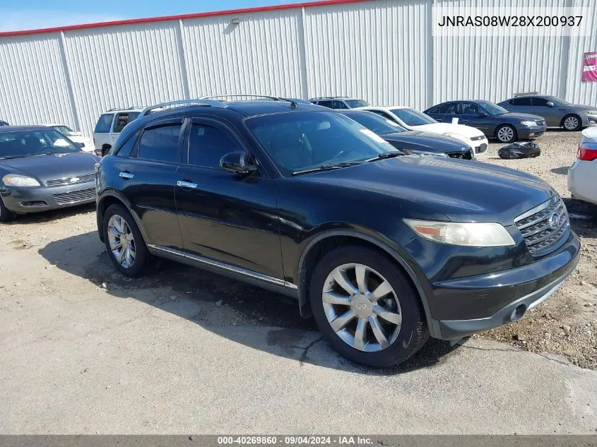 2008 Infiniti Fx35 VIN: JNRAS08W28X200937 Lot: 40269860