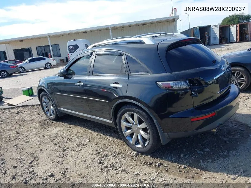 2008 Infiniti Fx35 VIN: JNRAS08W28X200937 Lot: 40269860