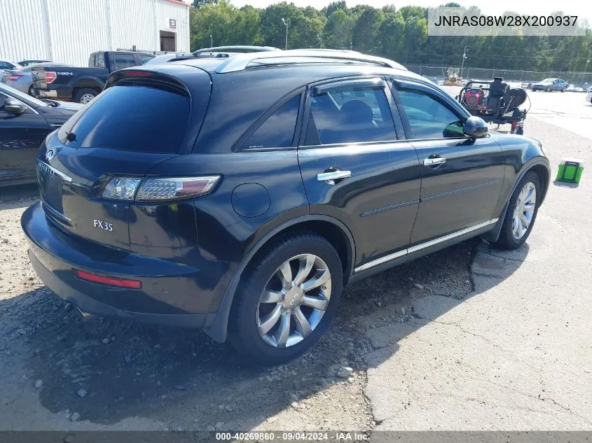 2008 Infiniti Fx35 VIN: JNRAS08W28X200937 Lot: 40269860