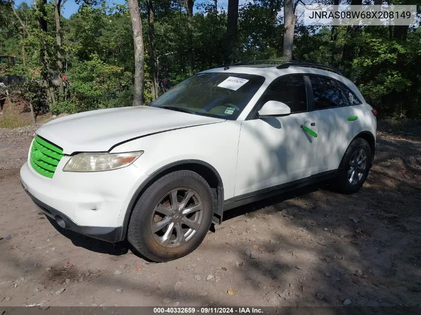 2008 Infiniti Fx35 VIN: JNRAS08W68X208149 Lot: 40332659