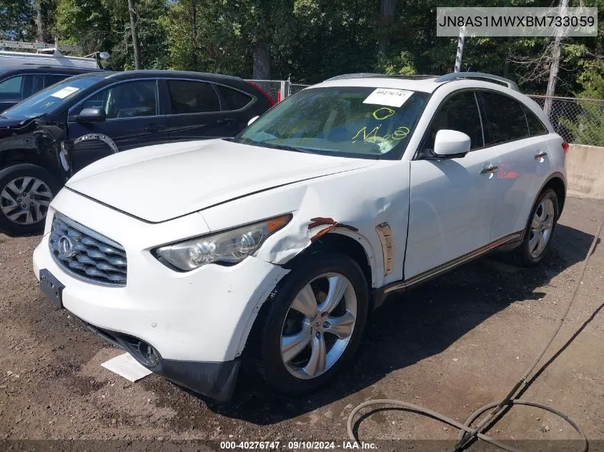 2011 Infiniti Fx35 VIN: JN8AS1MWXBM733059 Lot: 40276747