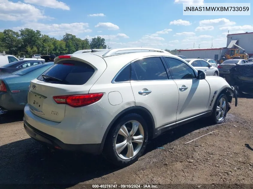 2011 Infiniti Fx35 VIN: JN8AS1MWXBM733059 Lot: 40276747