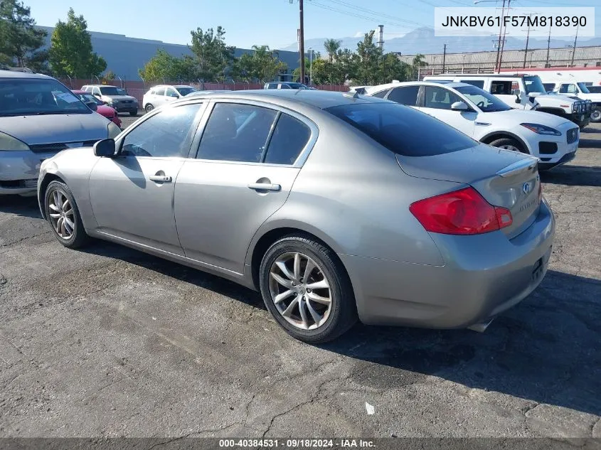 2007 Infiniti G35X VIN: JNKBV61F57M818390 Lot: 40384531