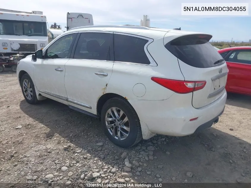 2013 Infiniti Jx35 VIN: 5N1AL0MM8DC304055 Lot: 12081513