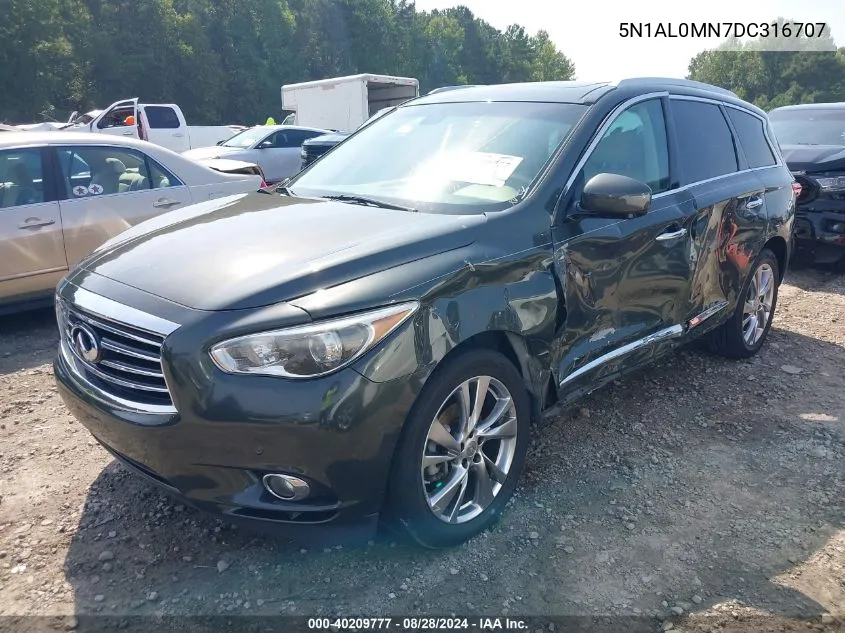 2013 Infiniti Jx35 VIN: 5N1AL0MN7DC316707 Lot: 40209777