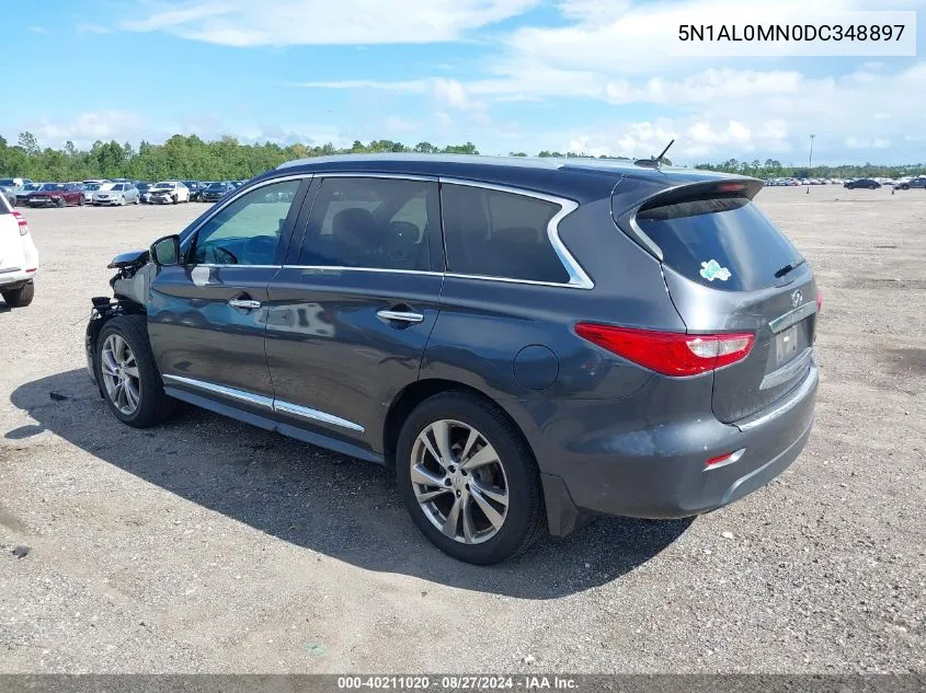 2013 Infiniti Jx35 VIN: 5N1AL0MN0DC348897 Lot: 40211020