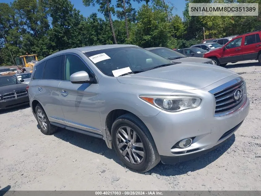 2013 Infiniti Jx35 VIN: 5N1AL0MM8DC351389 Lot: 40217083