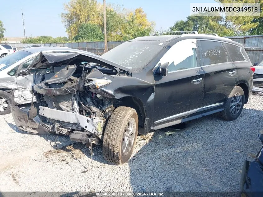 2013 Infiniti Jx35 VIN: 5N1AL0MM5DC349518 Lot: 40230318