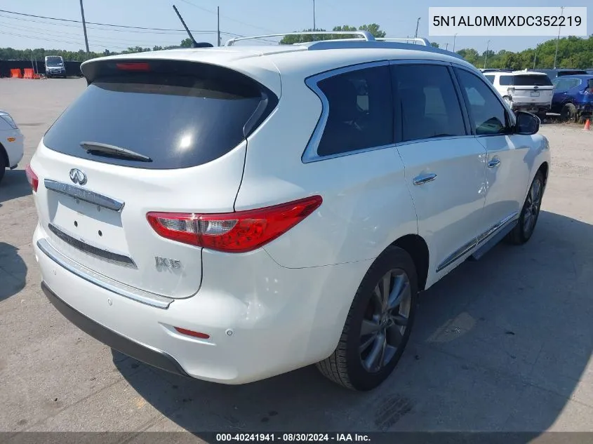 2013 Infiniti Jx35 VIN: 5N1AL0MMXDC352219 Lot: 40241941