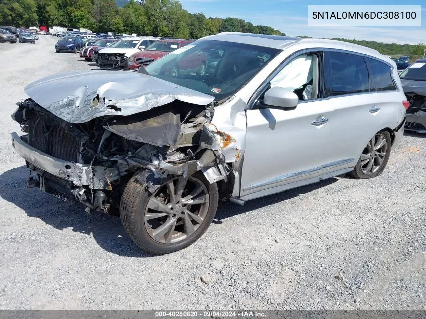 2013 Infiniti Jx35 VIN: 5N1AL0MN6DC308100 Lot: 40250620