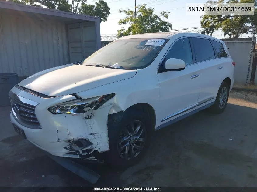 2013 Infiniti Jx35 VIN: 5N1AL0MN4DC314669 Lot: 40264518