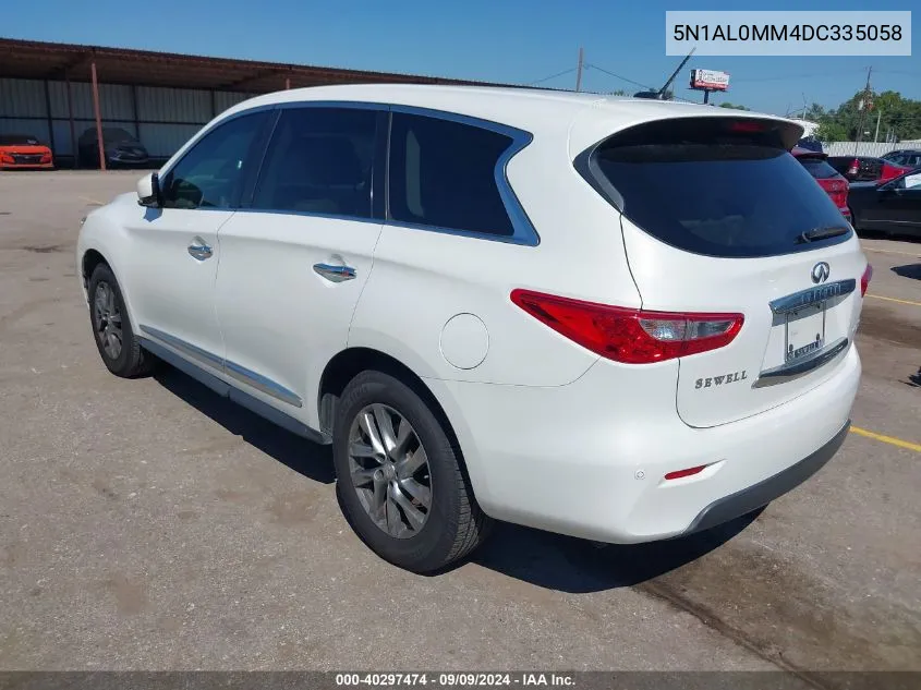 2013 Infiniti Jx35 VIN: 5N1AL0MM4DC335058 Lot: 40297474