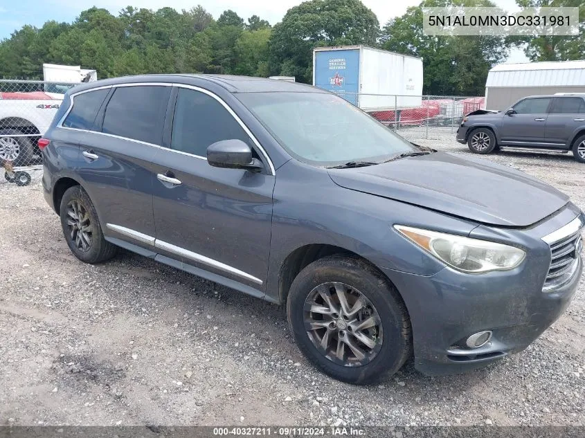 2013 Infiniti Jx35 VIN: 5N1AL0MN3DC331981 Lot: 40327211