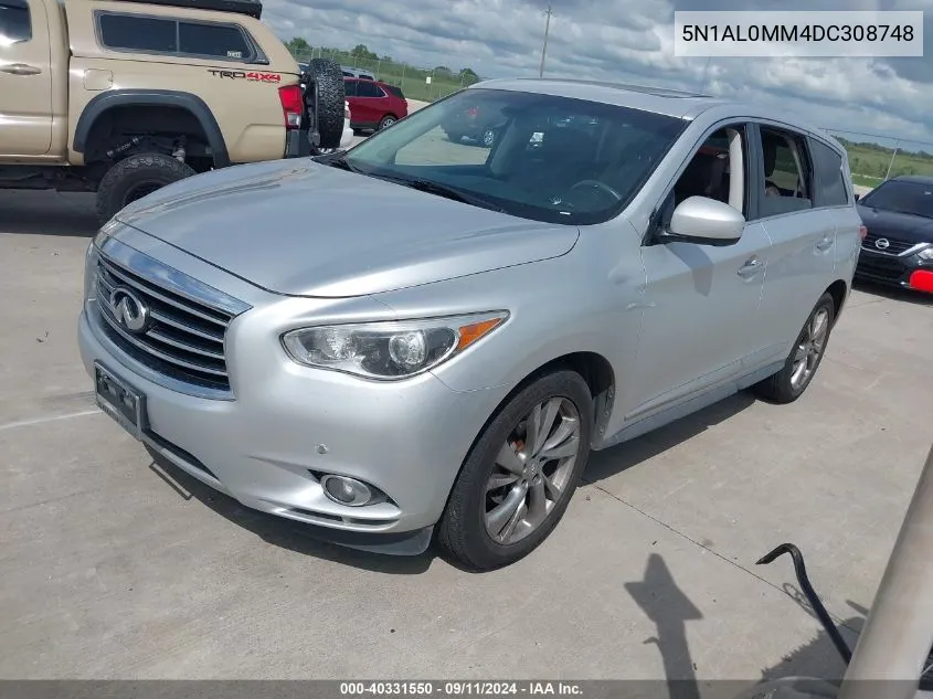 2013 Infiniti Jx35 VIN: 5N1AL0MM4DC308748 Lot: 40331550