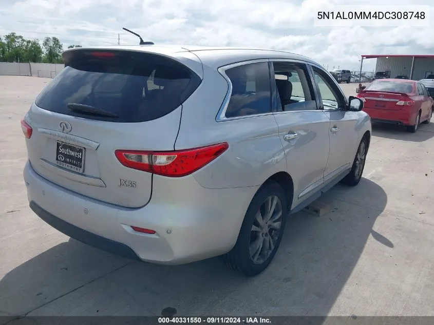 2013 Infiniti Jx35 VIN: 5N1AL0MM4DC308748 Lot: 40331550