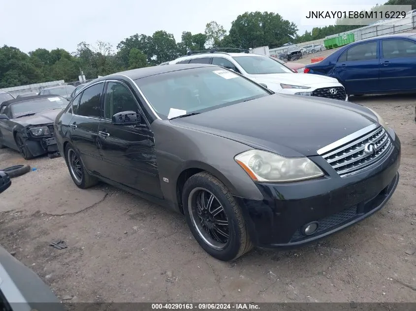 2006 Infiniti M35 VIN: JNKAY01E86M116229 Lot: 40290163