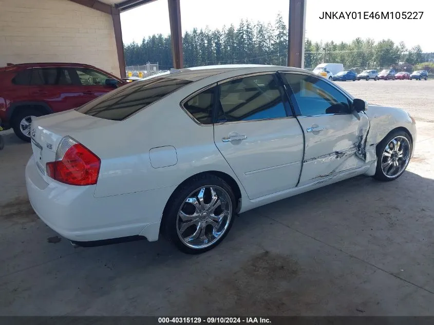 2006 Infiniti M35 VIN: JNKAY01E46M105227 Lot: 40315129