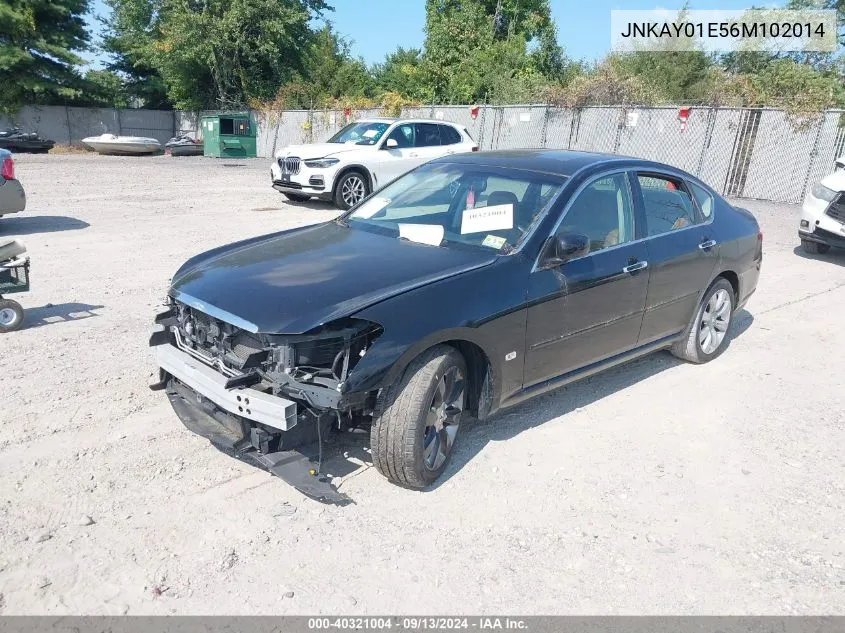 2006 Infiniti M35 VIN: JNKAY01E56M102014 Lot: 40321004