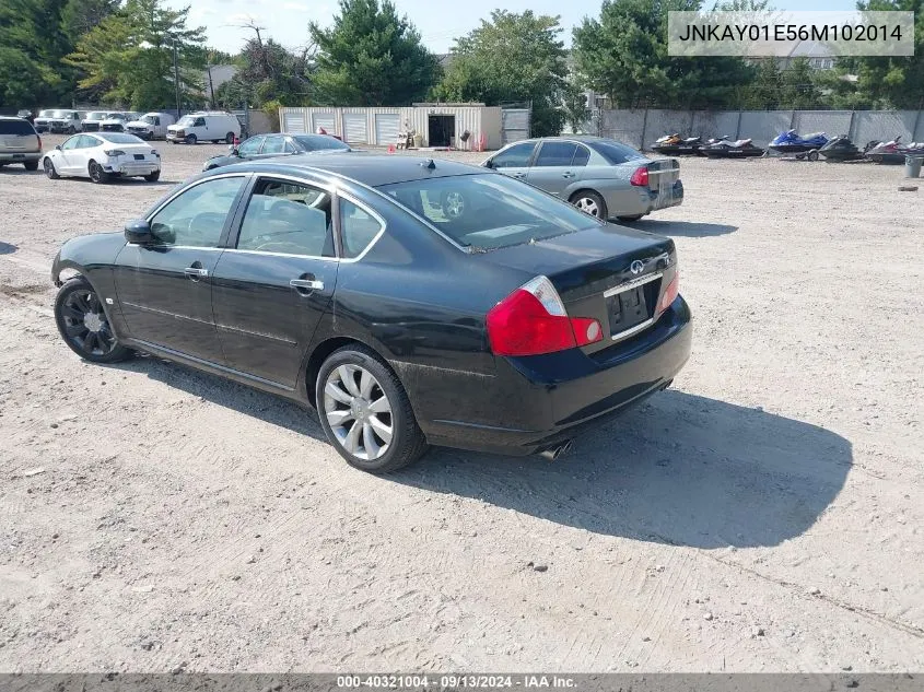 2006 Infiniti M35 VIN: JNKAY01E56M102014 Lot: 40321004