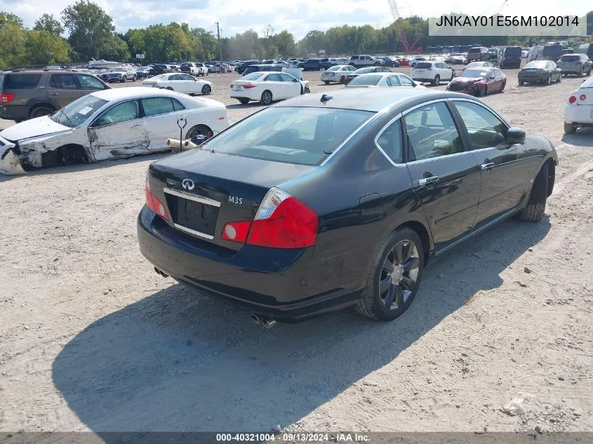 2006 Infiniti M35 VIN: JNKAY01E56M102014 Lot: 40321004