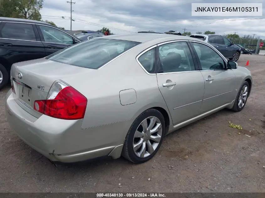 2006 Infiniti M35 Sport VIN: JNKAY01E46M105311 Lot: 40348130