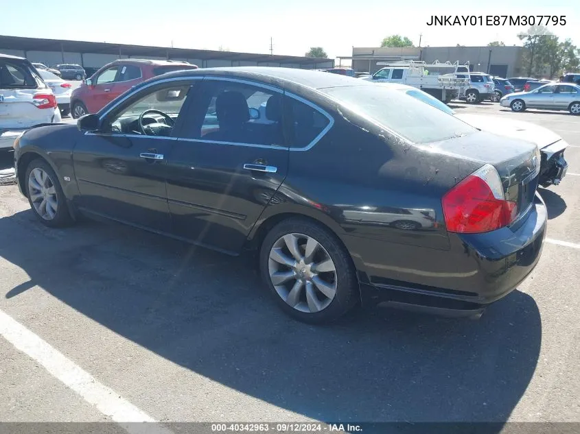 2007 Infiniti M35 VIN: JNKAY01E87M307795 Lot: 40342963