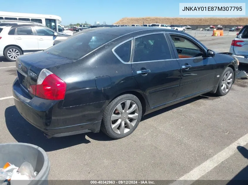 2007 Infiniti M35 VIN: JNKAY01E87M307795 Lot: 40342963