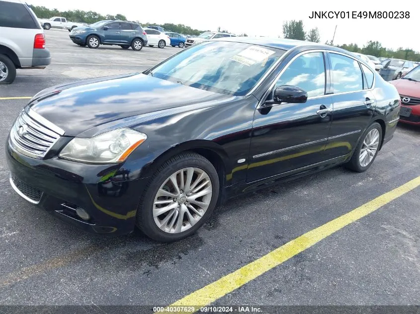 2009 Infiniti M35 VIN: JNKCY01E49M800238 Lot: 40307629