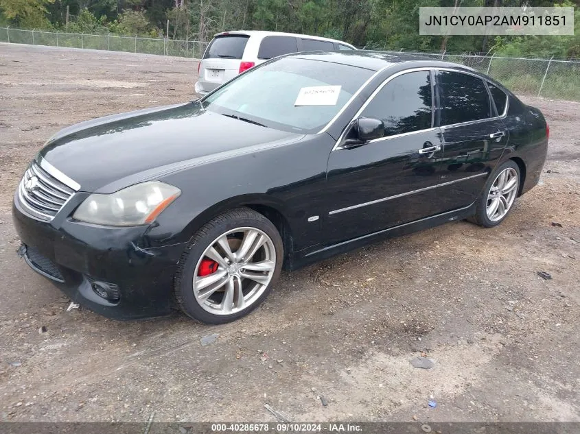 2010 Infiniti M35 VIN: JN1CY0AP2AM911851 Lot: 40285678