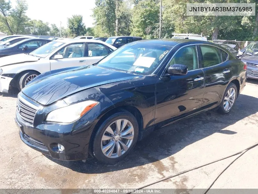 2011 Infiniti M37X VIN: JN1BY1AR3BM376985 Lot: 40284847