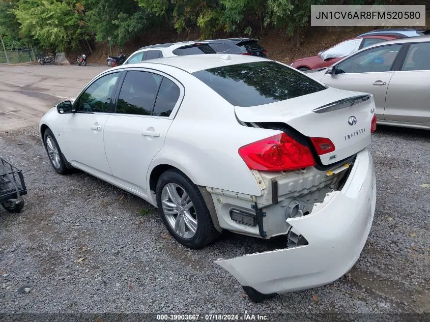 2015 Infiniti Q40 VIN: JN1CV6AR8FM520580 Lot: 39903667