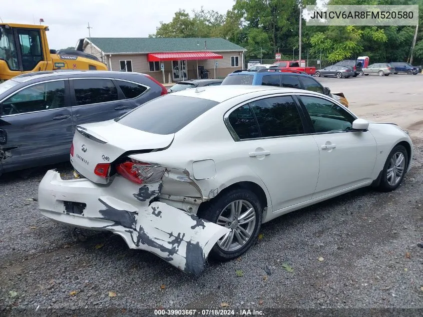 2015 Infiniti Q40 VIN: JN1CV6AR8FM520580 Lot: 39903667