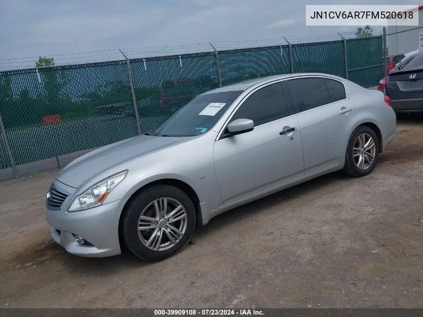 2015 Infiniti Q40 VIN: JN1CV6AR7FM520618 Lot: 39909108