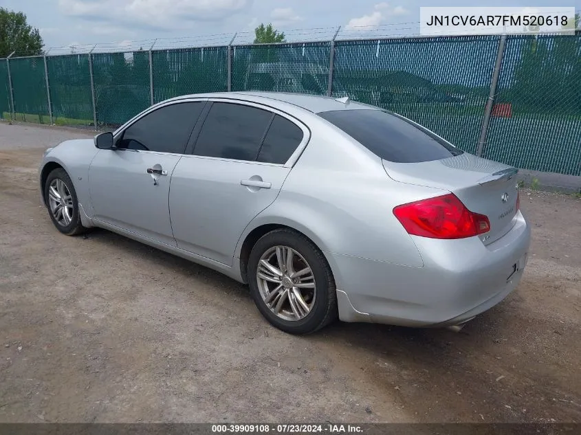 2015 Infiniti Q40 VIN: JN1CV6AR7FM520618 Lot: 39909108